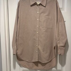 Maeve Beige Button Down Shirt Size XS, excellent condition